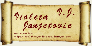 Violeta Janjetović vizit kartica